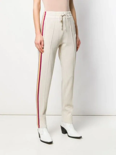 Shop Isabel Marant Étoile Slim Fit Track Pants In Neutrals