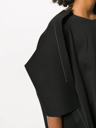 Shop Maison Margiela Draped Short-sleeve Shirt In Black