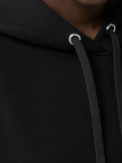 Shop Burberry Ring-pierced Oversized Hoodie In Black