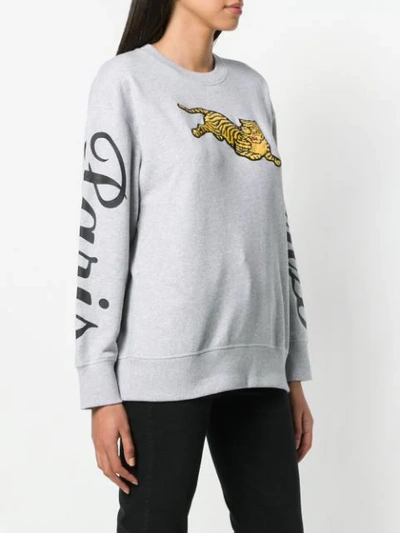 Shop Kenzo Jumping Tiger Sweatshirt In Grey