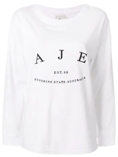 Shop Aje T-shirt Mit Logo-print In White