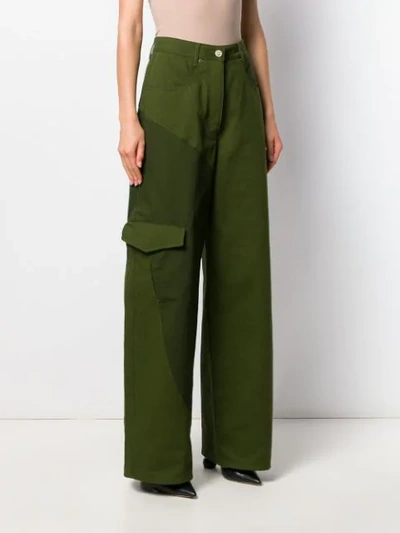 Shop Jacquemus Le Jean De Nimes Wide-leg Trousers In Green