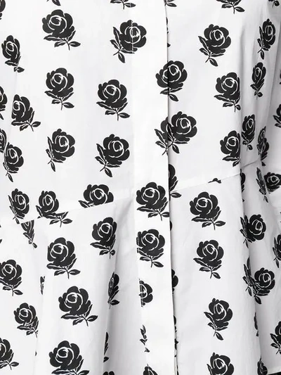 Shop Kenzo Roses Printed Shirt In White