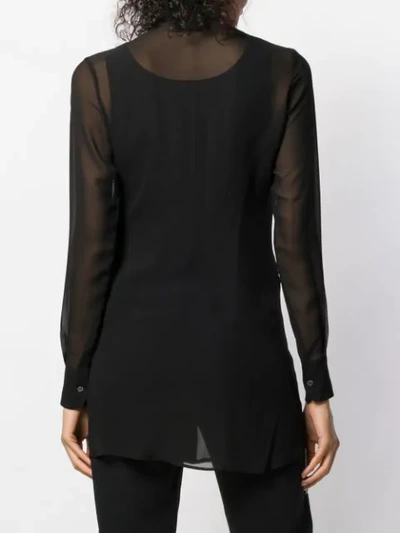 Shop Philipp Plein Georgette Shirt In Black