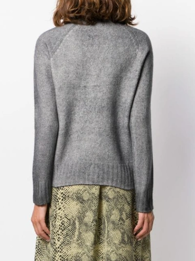 Shop Aragona Crew-neck Knit Sweater In Grey