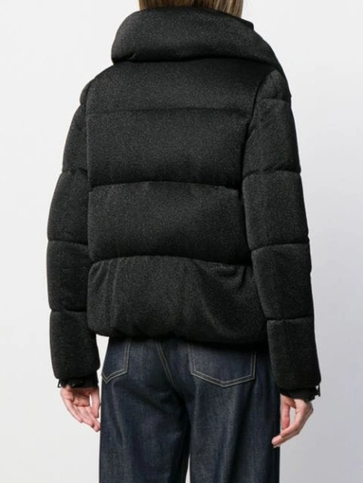 Shop Moncler Oversized Collar Puffer Jacket In Black