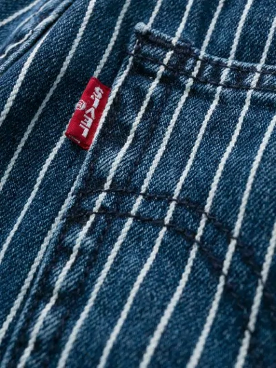 Shop Levi's Striped Short Shorts In Blue