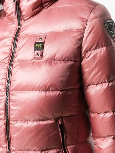 Shop Blauer Hooded Down Jacket In Rosa