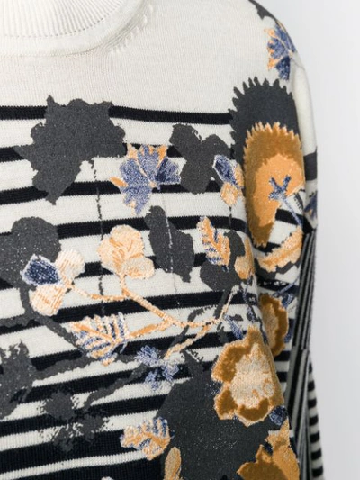 Shop High By Claire Campbell Floral Embroidered Jumper In Blue