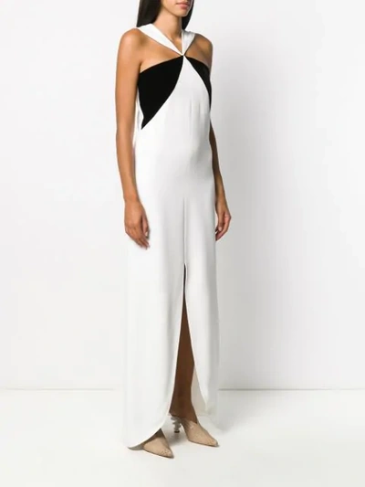 Shop Givenchy Velvet Panel Gown In White