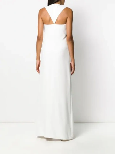 Shop Givenchy Velvet Panel Gown In White