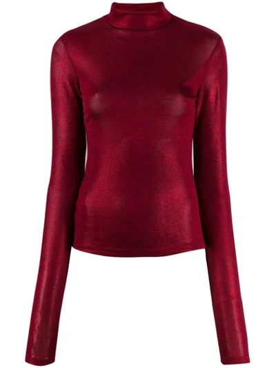 Shop Andamane Turtleneck Long-sleeved Sweatshirt In Red