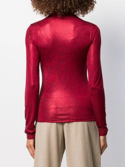 Shop Andamane Turtleneck Long-sleeved Sweatshirt In Red