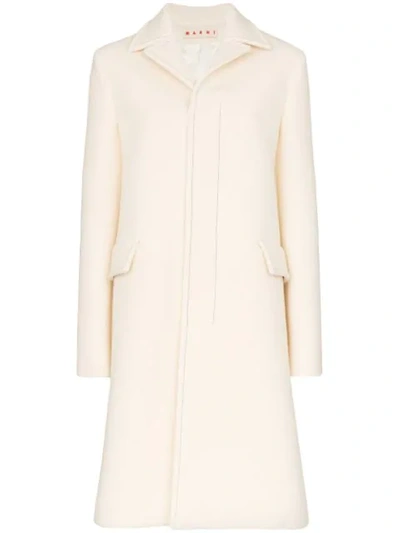 Shop Marni Single-breasted Coat In White