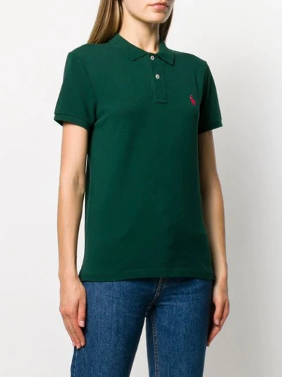 Shop Polo Ralph Lauren Button Up Collar Polo Top In Green