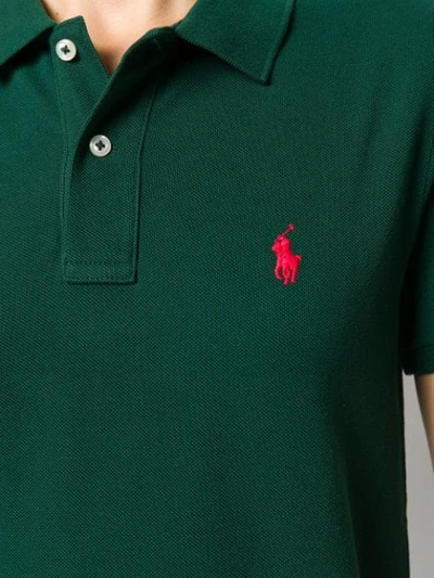 Shop Polo Ralph Lauren Button Up Collar Polo Top In Green