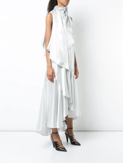 Shop Rodebjer Asymmetric Tiered Dress - Metallic