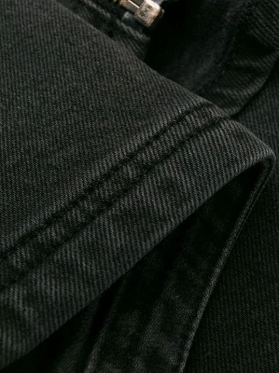 Shop Aalto Sleeveless Denim Jacket In Grey