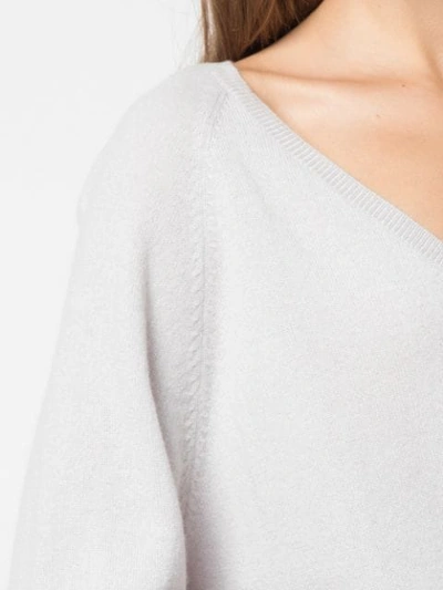 Shop A Shirt Thing V Neck Jumper In Grey