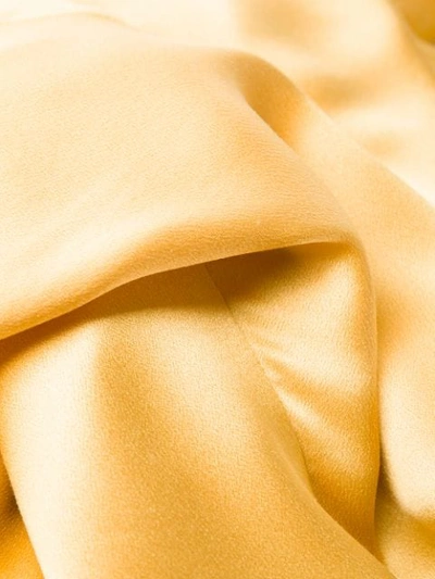 Shop Alberta Ferretti Draped Long Dress In Yellow