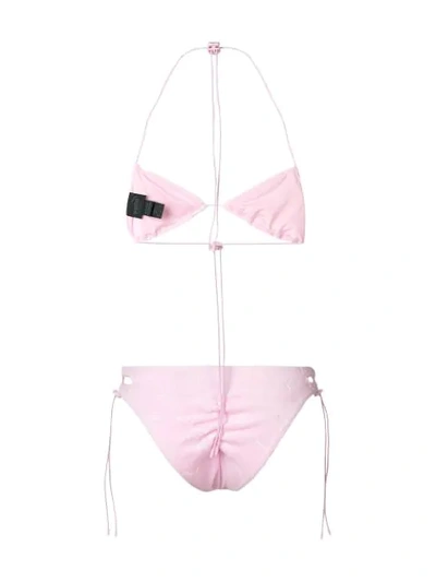 Shop Fenty X Puma Terrycloth Triangle Bikini In Pink