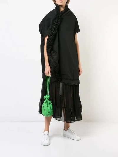 Shop Comme Des Garçons Structured Midi Dress - Black