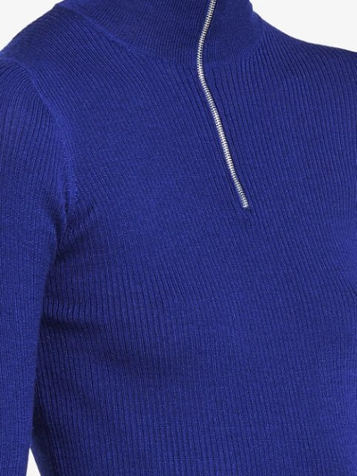 Shop Prada Wool And Silk Sweater In Blue