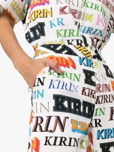Shop Kirin Peggy Gou Logo-printed Trousers In Green
