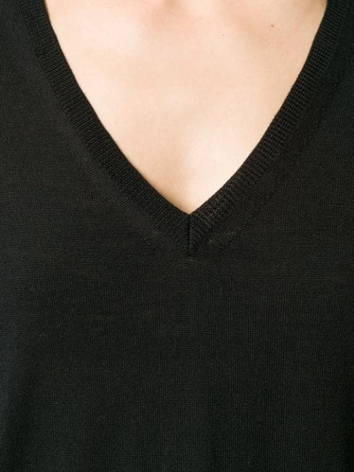 Shop Paule Ka Layered-effect V-neck Pullover In Black
