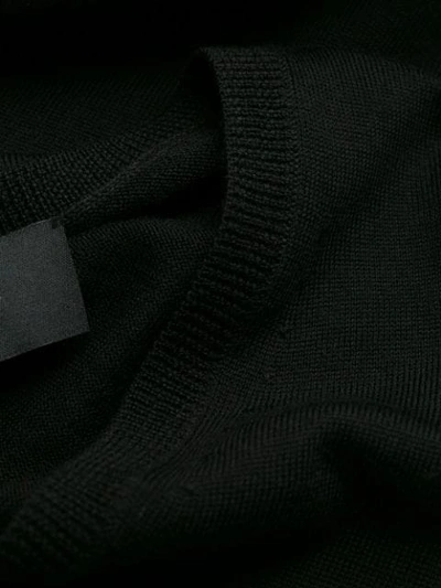 Shop Paule Ka Layered-effect V-neck Pullover In Black