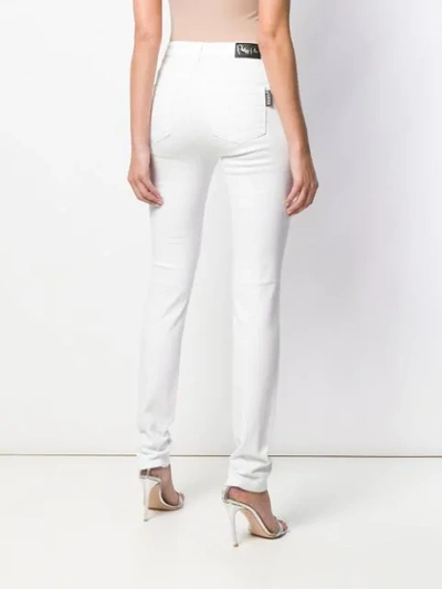 Shop Philipp Plein Slim Fit Jeans In White