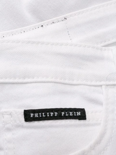 Shop Philipp Plein Slim Fit Jeans In White