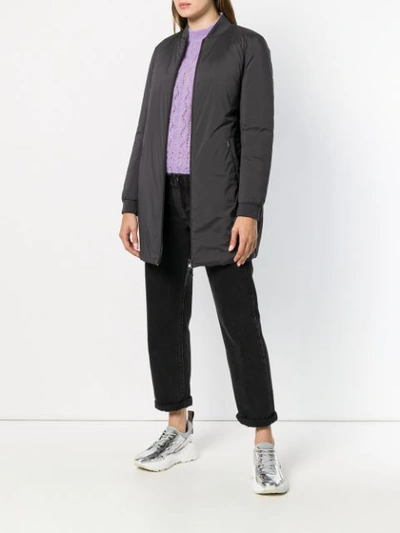 Shop Woolrich Full Zipped Jacket - Grey