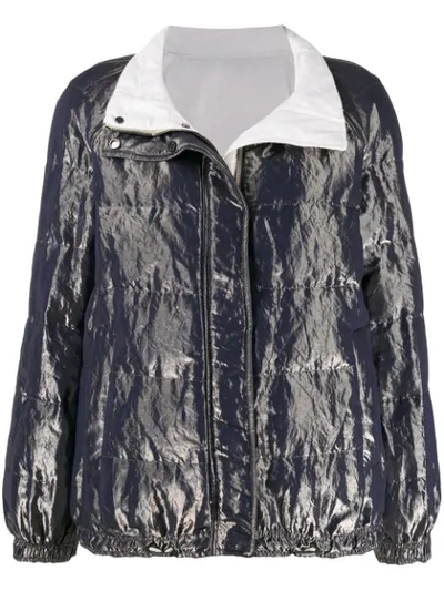 Shop Brunello Cucinelli Padded Jacket In Grey