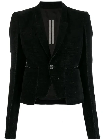 Shop Rick Owens Single-breasted Blazer In Black