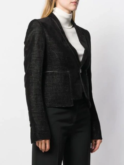 Shop Rick Owens Single-breasted Blazer In Black