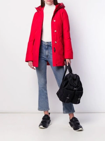 Shop Woolrich Padded Parka Coat In Red