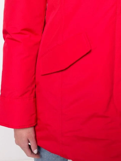 Shop Woolrich Padded Parka Coat In Red