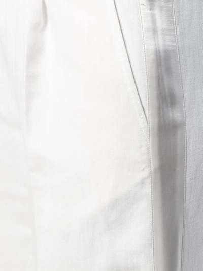 Shop Forte Forte Side Panel Wide Leg Trousers In White