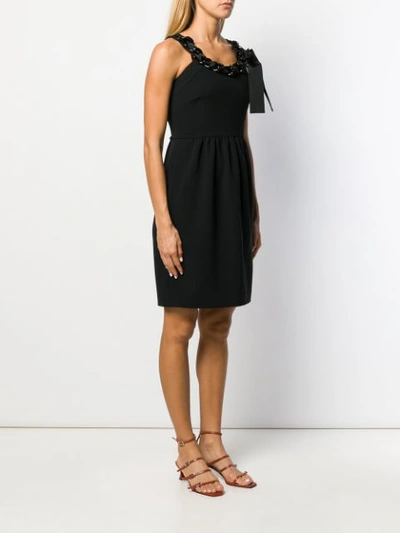 Boutique Moschino Chain-embellished Mini Dress In Black