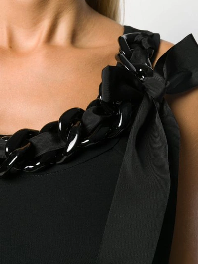 Boutique Moschino Chain-embellished Mini Dress In Black