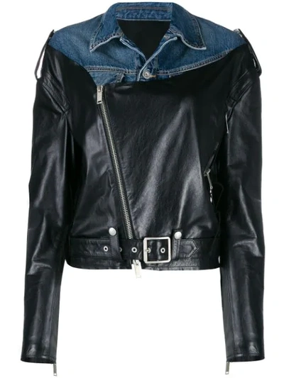 Ben Taverniti Unravel Project Fabric Mix Jacket In Black
