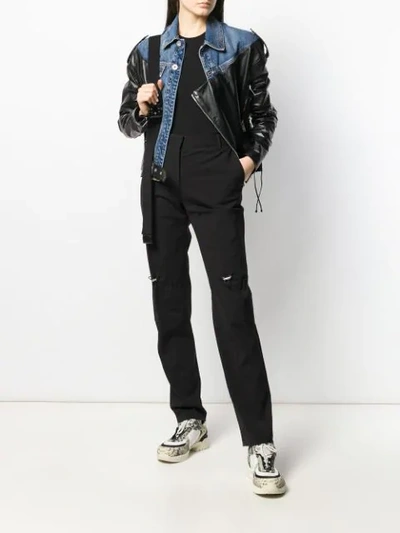 Ben Taverniti Unravel Project Fabric Mix Jacket In Black