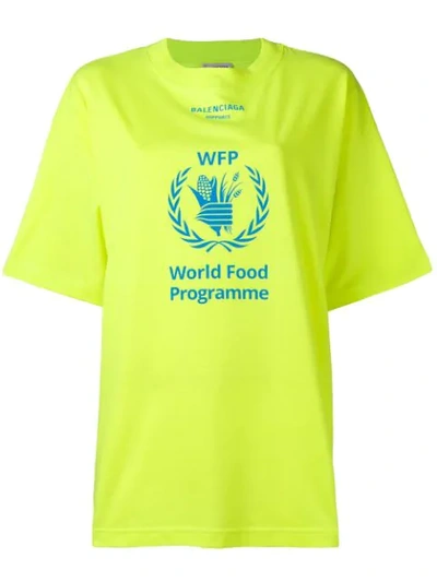 Shop Balenciaga World Food Programme T-shirt - Yellow