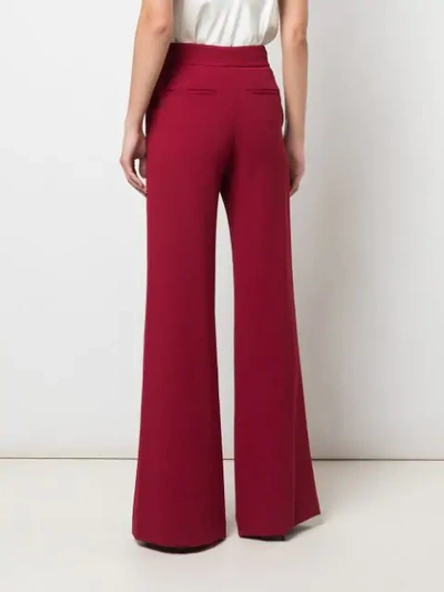 Shop Alice And Olivia Wide Leg Trousers In Bordeaux