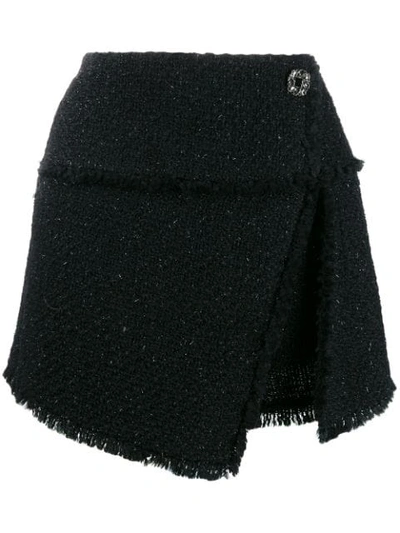 Shop Pinko Tweed Skort In Black