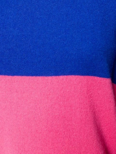 Shop Moncler Colour-block Cashmere Jumper In 455 Blue Pink Red