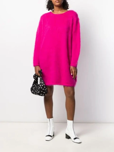 Shop Gianluca Capannolo Textured Knit Dress In Pink