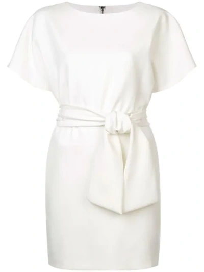 Shop Alice And Olivia Tie Waist Dress In White