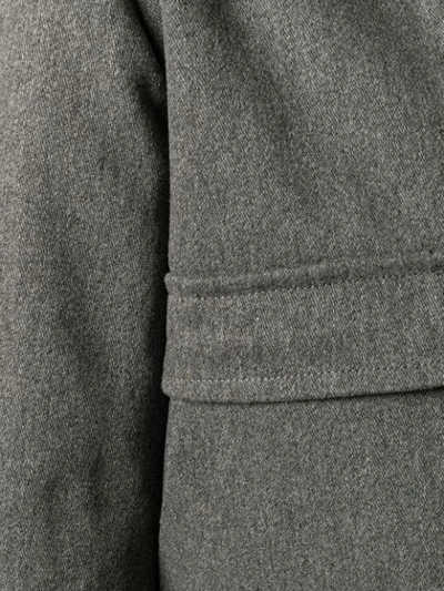Shop Apc Faux Fur Collar Jacket In Grey